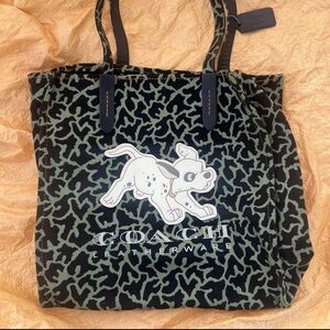 Disney's 101 Dalmatian Coach Green Tote Handbag